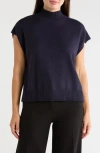 Max Studio Mock Neck Sweater In Blue