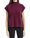 Max Studio Mock Neck Sweater In Purple