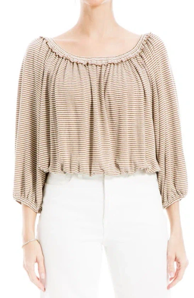 Max Studio Off The Shoulder Top In Neutral