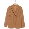 Max Studio One-button Corduroy Blazer In Vicuna