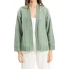 Max Studio Open Front Cardigan In Green