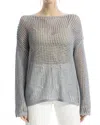 Max Studio Open Weave Linen-blend Pullover