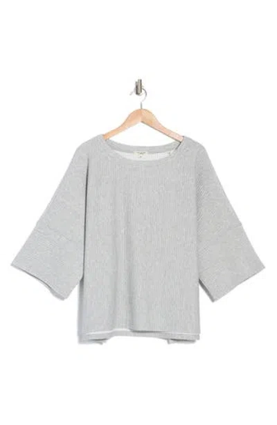 Max Studio Ottoman Rib Dolman Sleeve Sweater In Light Heather Gray