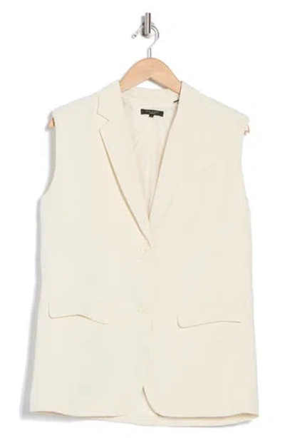 Max Studio Oversize Vest In Bone