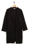 Max Studio Patch Pocket Long Cardigan In Black