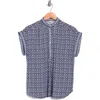 Max Studio Cap Sleeve Top In Blue