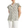Max Studio Patterned Top In White