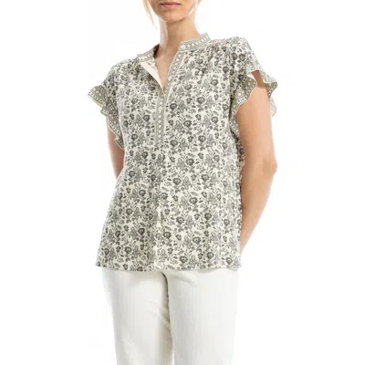 Max Studio Patterned Top In White
