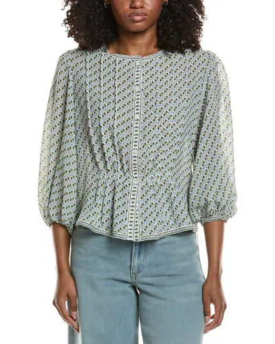 Max Studio Peplum Top In Green