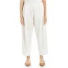 Max Studio Piqué Ankle Barrel Leg Pants In Ecru
