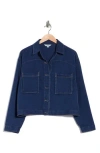 Max Studio Piqué Jacket In Blue