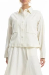 Max Studio Piqué Jacket In White