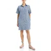Max Studio Plaid Short Sleeve Mini Shirtdress
