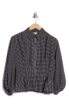 Max Studio Pleat Front Button Shirt In Black