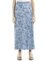 Max Studio Pleated Maxi Skirt In Multi