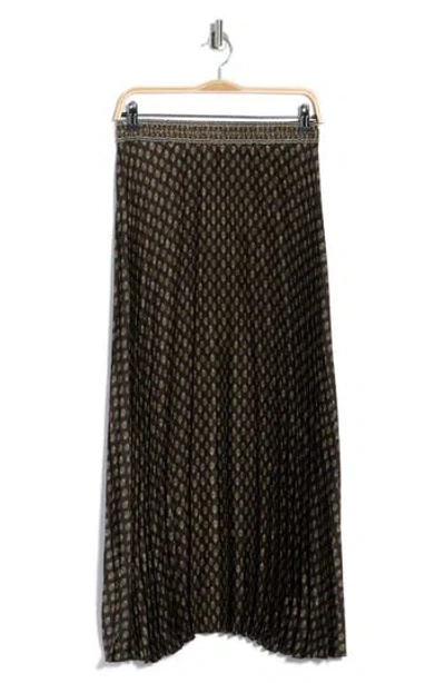Max Studio Pleated Maxi Skirt In Multi