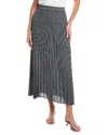 Max Studio Pleated Maxi Skirt In Gray