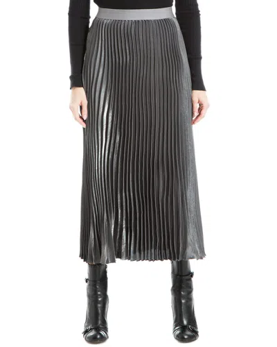 Max Studio Pleated Midi Skirt In Black