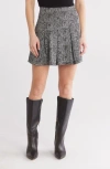 Max Studio Pleated Miniskirt In Gray
