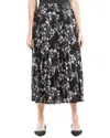 Max Studio Graduated Pleat Knee-length Midi Skirt In Black