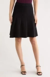 Max Studio Pleated Sweater Miniskirt In Black