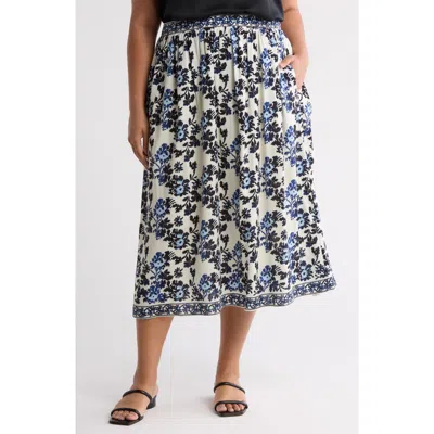 Max Studio Pocket Pull-on Skirt In Green