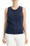 Max Studio Pointelle Stitch Crocheted Tank