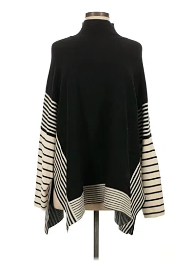 Pre-owned Max Studio Poncho In Black