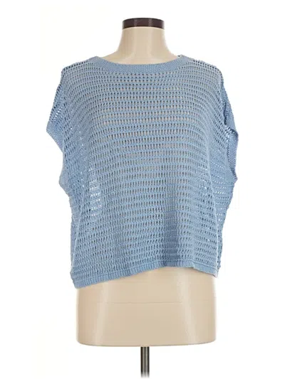 Pre-owned Max Studio Poncho In Blue