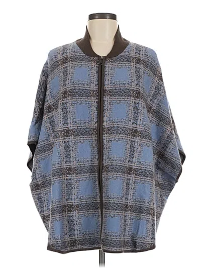 Pre-owned Max Studio Poncho In Blue