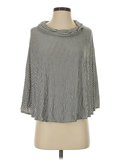 Pre-owned Max Studio Poncho In Silver