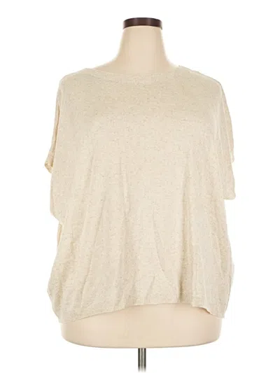Pre-owned Max Studio Poncho In Tan