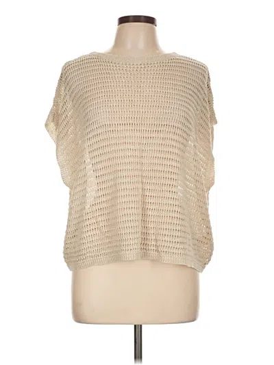 Pre-owned Max Studio Poncho In Tan
