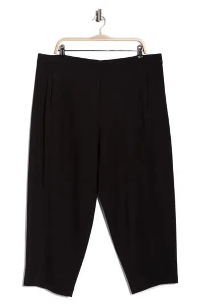 Max Studio Ponte Barrel Leg Pants In Black