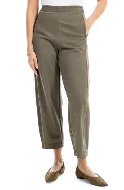 Max Studio Ponte Barrel Pants In Green