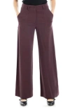 Max Studio Ponte High Waist Straight Leg Pants In Fudge- Fudge