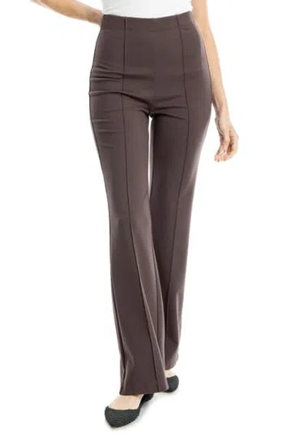 Max Studio Ponte Pants In Brown