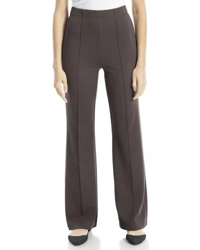 Max Studio Ponte Slim Bootleg Pant In Brown