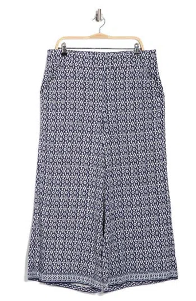 Max Studio Print Crop Wide Leg Pants