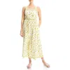 Max Studio Print Fit & Flare Maxi Dress In Natural Lemon Harvest