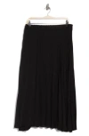 Max Studio Printed Release Pleat Skirt In Black