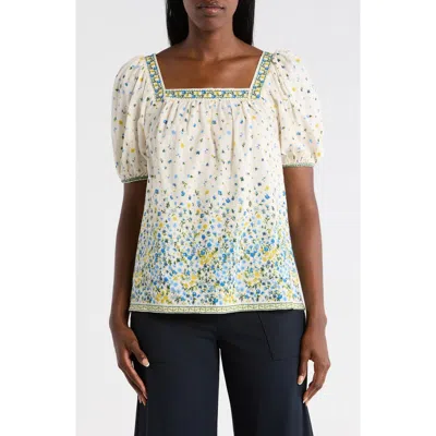 Max Studio Printed Square Neck Top