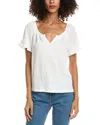 Max Studio Puff Sleeve Blouse In White
