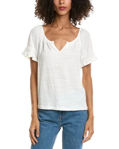 Max Studio Puff Sleeve Blouse In White