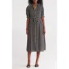 Max Studio Puff Sleeve Chiffon Midi Shirtdress