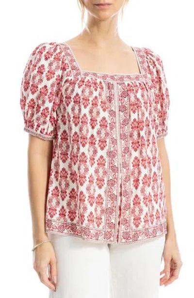 Max Studio Puff Sleeve Top