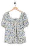 Max Studio Puff Sleeve Top In Multi
