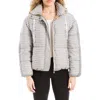 Max Studio Puffer Jacket In Gray