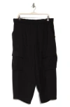 Max Studio Pull-on Cargo Pants In Black