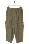 Max Studio Pull-on Cargo Pants In Olive